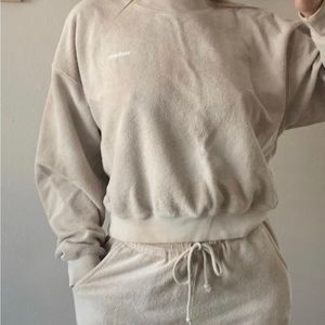Madhappy cropped crewneck- reverse weave